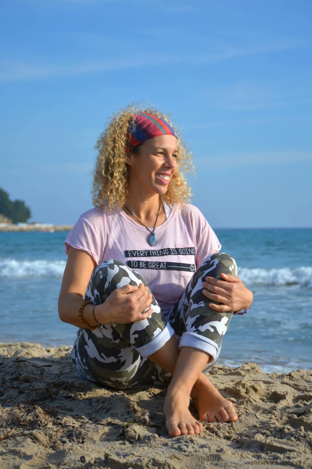 Djamila à la plage